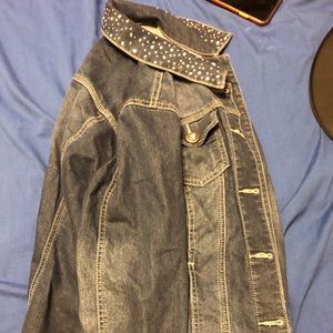 Christopher & Banks Womens Dark Jean Jacket Medium